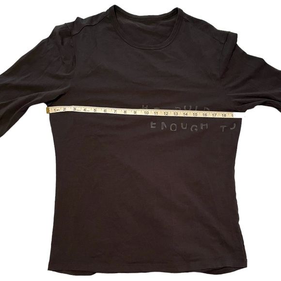 Lululemon Men’s 5 Year Basic LS Mantra Black Graphic Long Sleeve Shirt - Picture 4 of 5